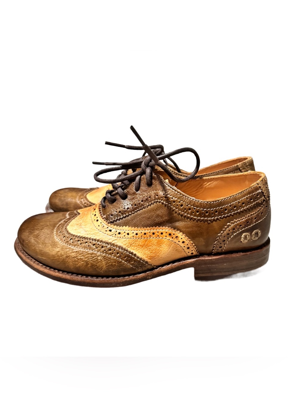Bed Stu Lita Oxford Women's 7.5 Wingtip Cobbler Distressed Leather Brogue Shoes - Picture 5 of 7